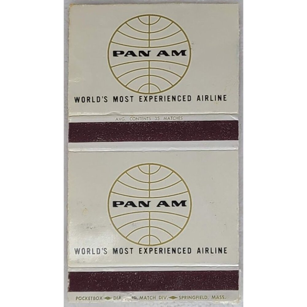 Matchbox Matchbook Cover Pan Am American Airlines